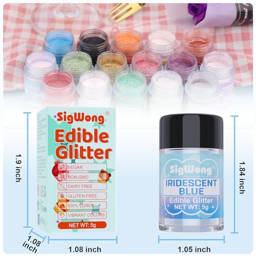 Iridescent Blue Edible Glitter