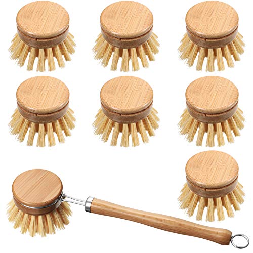 8 Pcs Dish Brush with Wood Handle