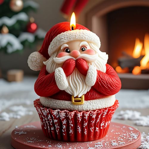 Santa Claus Cylinder Molds Silicone Wave Spiral Candle Mold