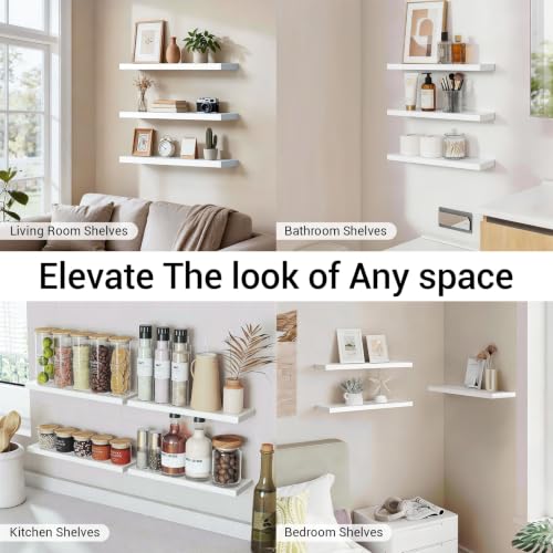 White Floating Shelves 22.5in