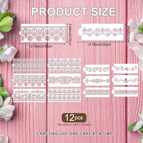 Cake Stencils Decorating for Baking (12 Count)