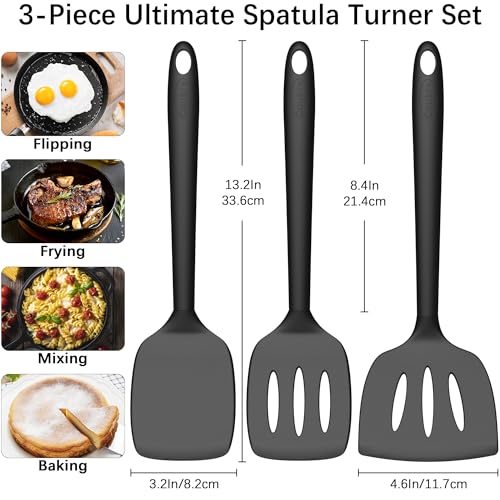 3 Pack Silicone Spatula Set (3 Count)