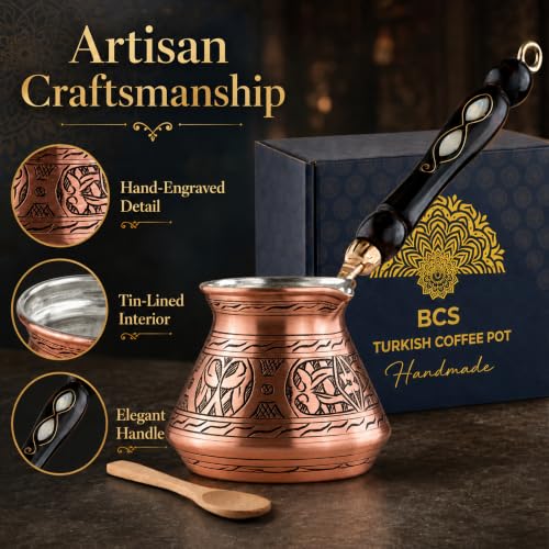 18 oz Handmade Copper Turkish Coffee Pot