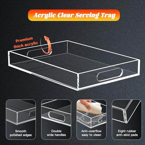 Clear Acrylic Tray with Raised Edges