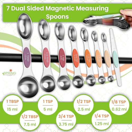 15 Magnetic Measuring Cups & Spoons w (15 Count)