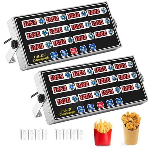 2 Pack Commercial Digital Kitchen Timer for Cooking (2 Count)