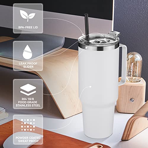 40 oz Stainless Steel Tumbler with Handle (4 Count)