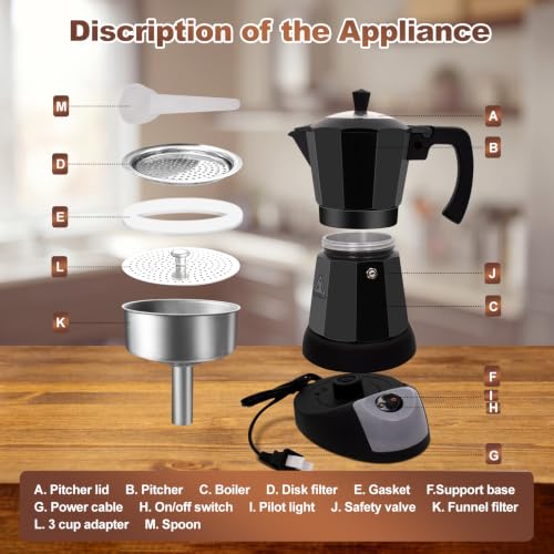 Electric Aluminum Moka Pot 3