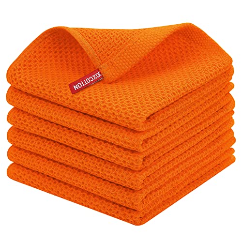 100% Cotton Waffle Weave Kitchen Dish Cloths 6 (6 Count)