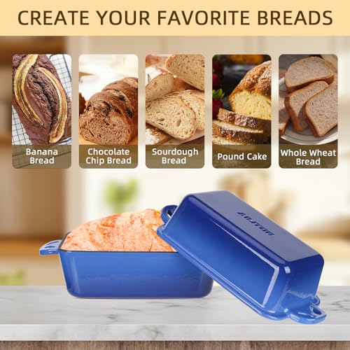 9x5 Enameled Cast Iron Loaf Pan with Lid