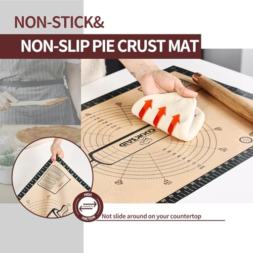 Silicone Pastry Mat Extra Large with Measurements 26''x16'' for Reusable