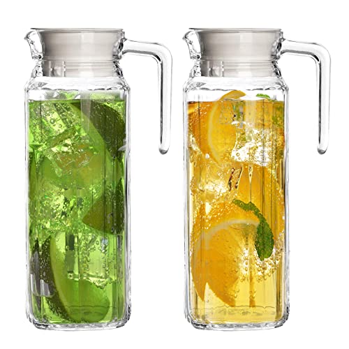Glass Pitcher with Lid (2 Count)