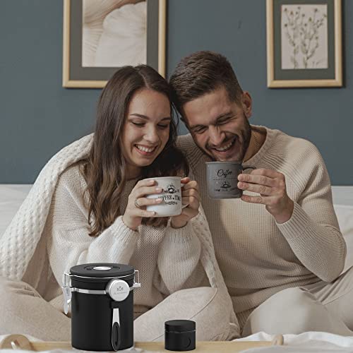 Coffee canister set for ground coffee with Date Tracker