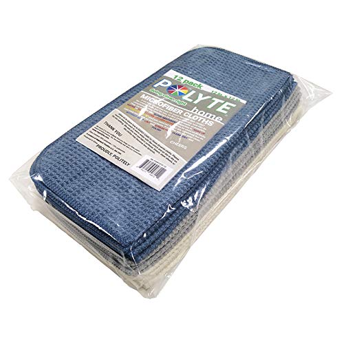 340 GSM Microfiber Waffle Kitchen Dish Cloth (12 Count)