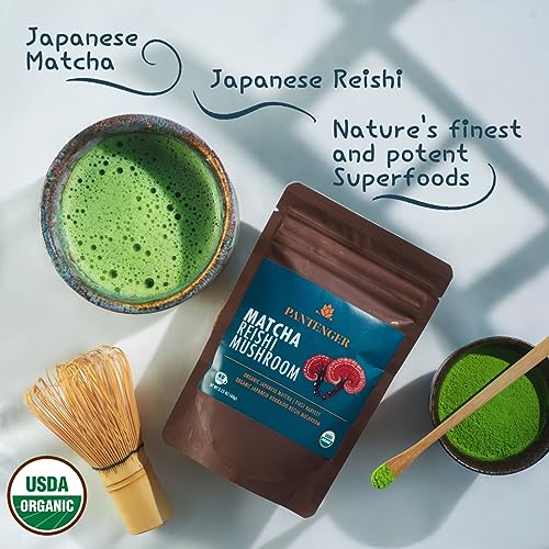 Matcha Green Tea Powder and Reishi Mushroom. 2.12 OZ (2.12 Ounce)