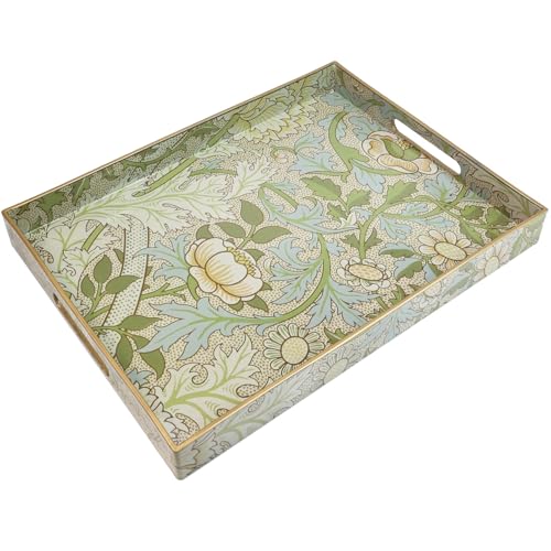 Plastic Serving Tray with Handles for Coffee Table