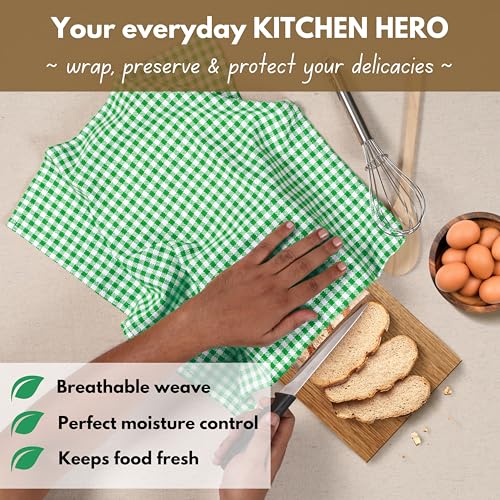 Set of 12 Gingham Mini Check Kitchen Towels 16"x26" (12 Count)