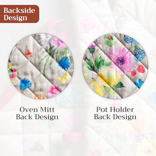 100% Cotton Oven Mitt & Pot Holder Set