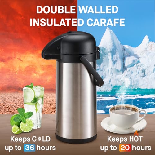 Airpot Coffee Dispenser with Pump (2 Count)