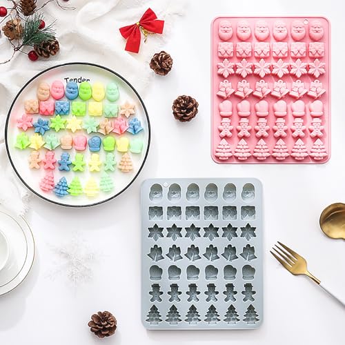 2 Pcs Christmas Chocolate Molds (84 Cavities)