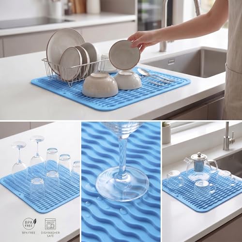 Silicone Dish Drying Mat for Multiple Usage