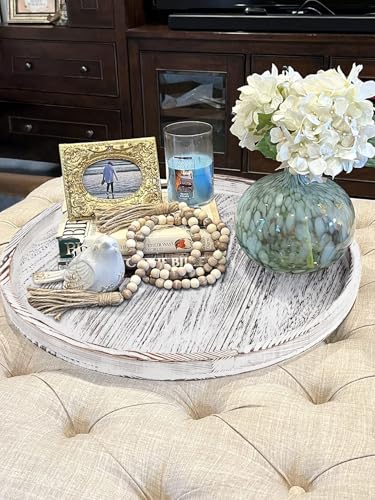 Extra Large Round Ottoman Table Tray 20"