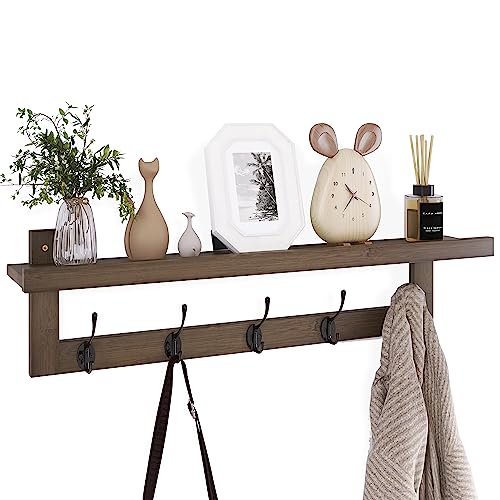 Coat Hooks with Shelf Wall