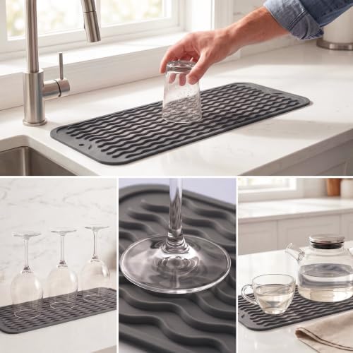 Silicone Dish Drying Mat for Multiple Usage