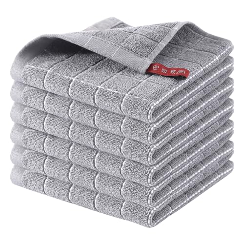 100% Cotton Terry Kitchen Dish Cloths (6 Count)