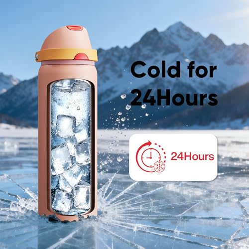 Insulated Water Bottle with Straw