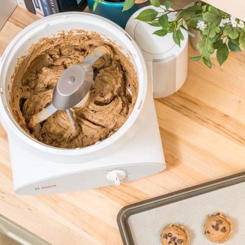 Bosch Universal Plus Stand Mixer with NutriMill Baker's Pack Accessory Bundle including Bowl Scraper