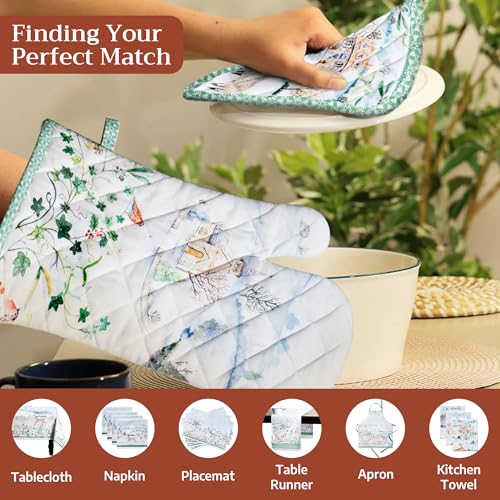100% Cotton Oven Mitt & Pot Holder Set (2 Count)