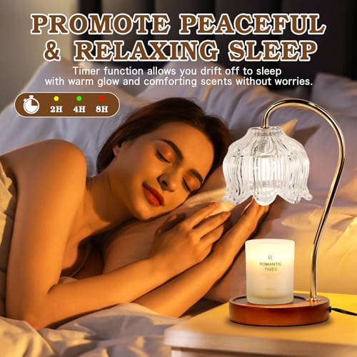 Flower Candle Warmer Lamp with Timer