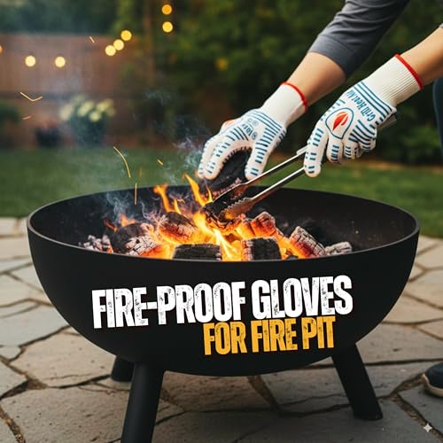 Grill Gloves Heat Proof for Men Grilling BBQ Heat Resistant Gloves (2 Count)