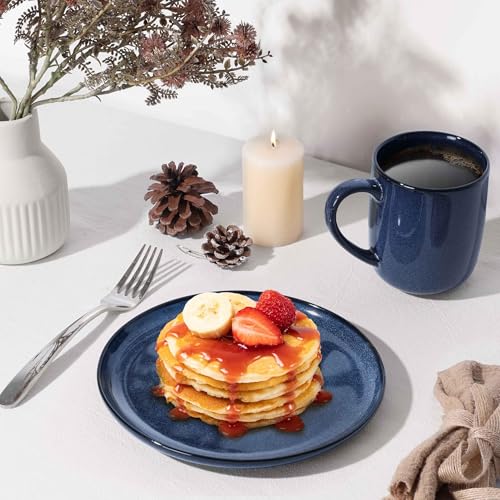 6 Piece Stoneware Small Dinner Plates Set
