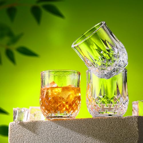 24 Pcs 2.7 oz Mini Shot Glasses Set Whiskey Tasting Glasses Heavy Duty Base Clear Shot Cup Cute Cordial Mini Wine Cups for Bourbon (24 Count)