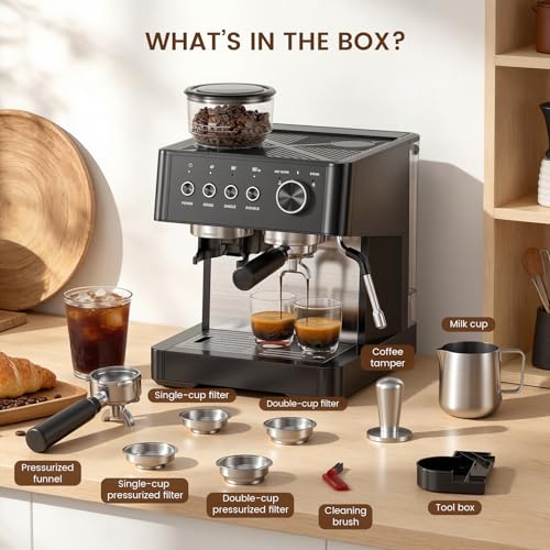 20 Bar Espresso Machine with Grinder