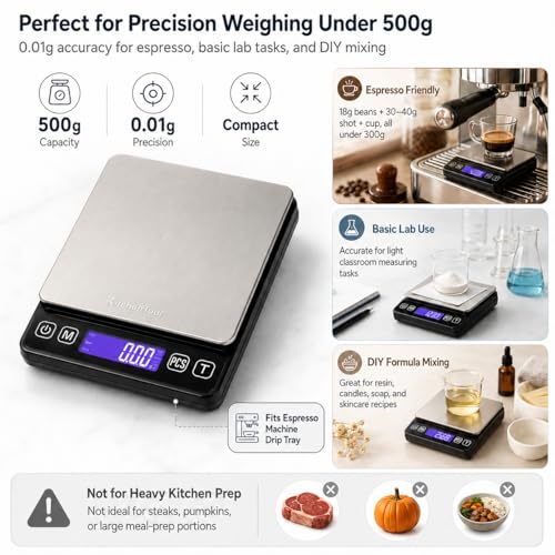 KitchenTour Mini Gram Scale for Coffee