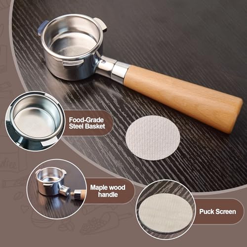 54 mm Bottomless Portafilter Compatible with Breville Barista BES870XL