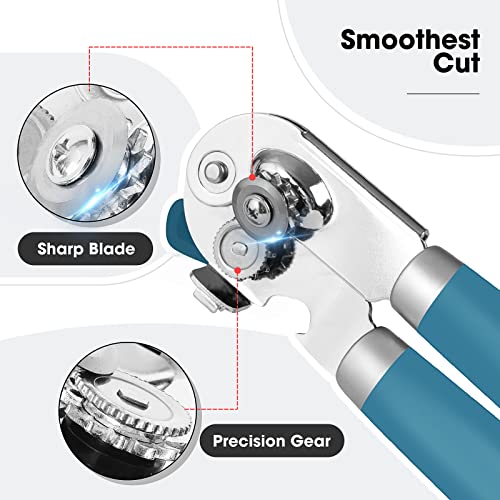 Heavy Duty Hand Can Opener Manual with Magnet Lid Remover