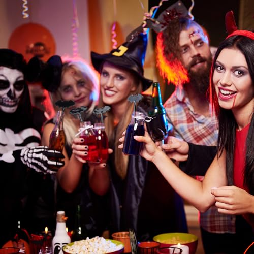 30 Pcs Halloween Swizzle Sticks Bat Fall Drink Stirrers