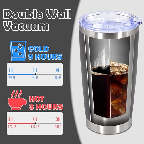 20oz Tumbler Stainless Steel Tumbler Coffee Tumbler with Lid Grey
