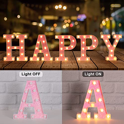 Pink Light up Letters (4.2329 Ounce)