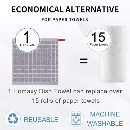 100% Cotton Terry Kitchen Dish Cloths (6 Count)