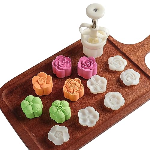 Cookie Stamp Mooncake Mold Set (6 Count)
