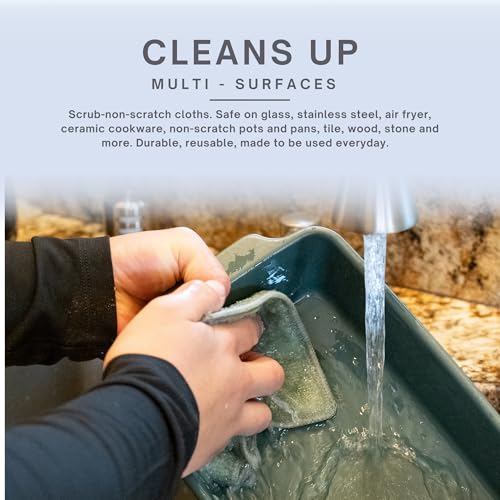 Dishcloths Kitchen Dishrag Cleaning Scrub Reusable 6pk 6x7in