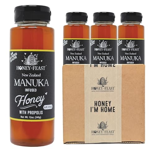 New Zealand Manuka Infused Raw Honey with Propolis 12OZ (36 Fl Oz)