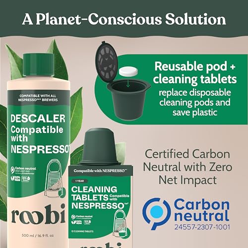Descaling and Cleaning Kit Compatible with Nespresso Originaline (16.9 Fl Oz)