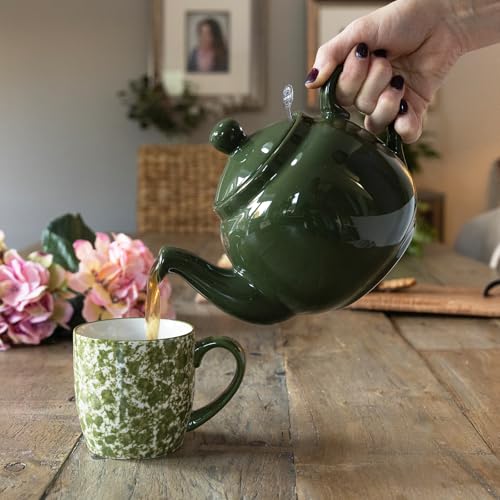 Farmhouse 4 Cup Ceramic Teapot with Removable Infuser and Lid
