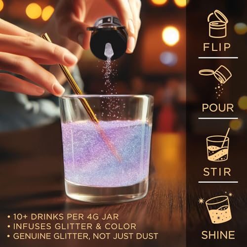 Brew Glitter Edible Drink Glitter Pump 1x 25g for Cocktails